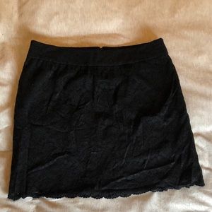 Black lace skirt